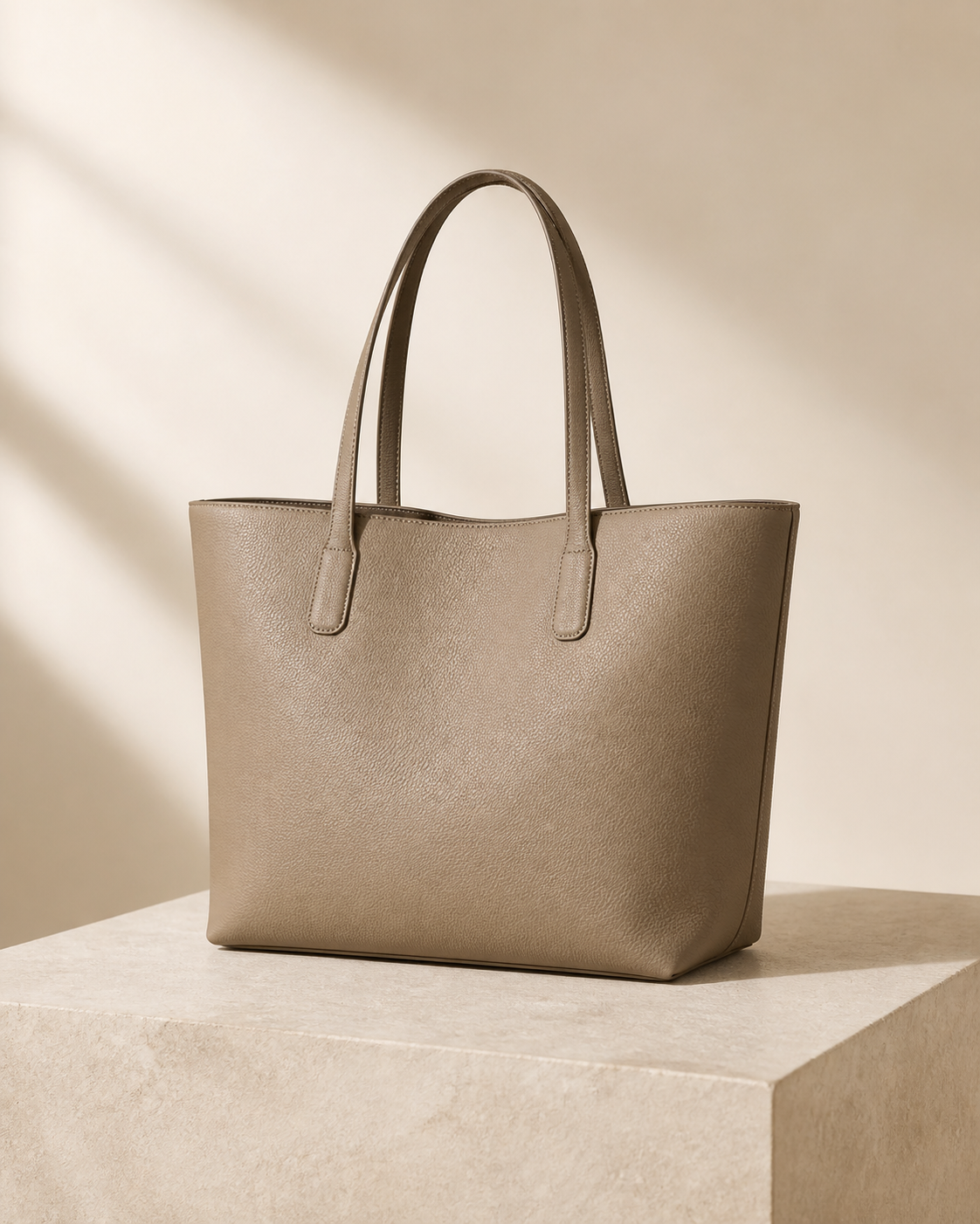 Plain Leather Tote